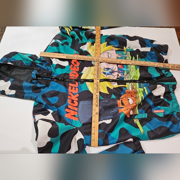 MEMBERS ONLY Nickelodeon RugRats SpongeBob Adult Med Windbreaker Jacket READ - Picture 8 of 16